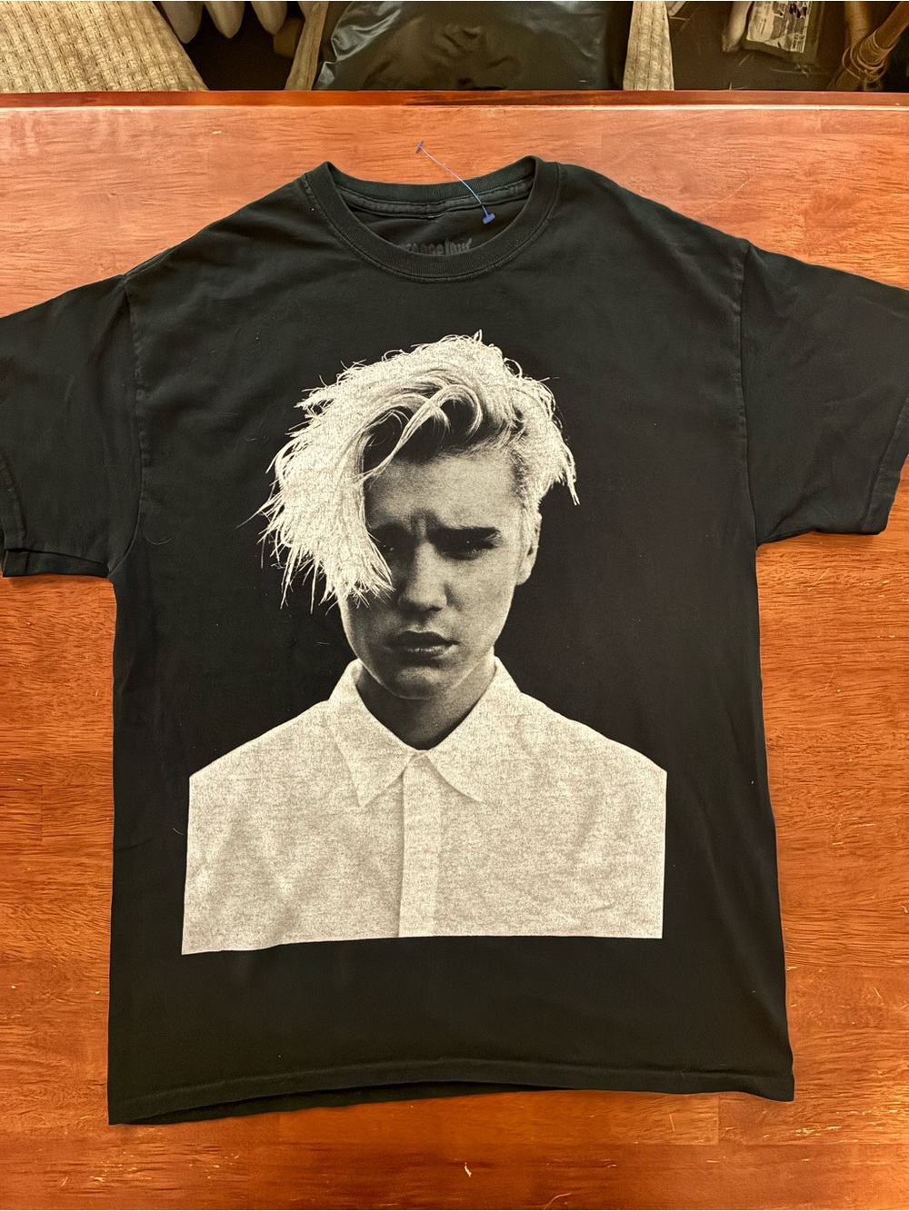Justin Bieber Purpose World Tour 2016 Shirt M Big Face Concert Merch Double Side